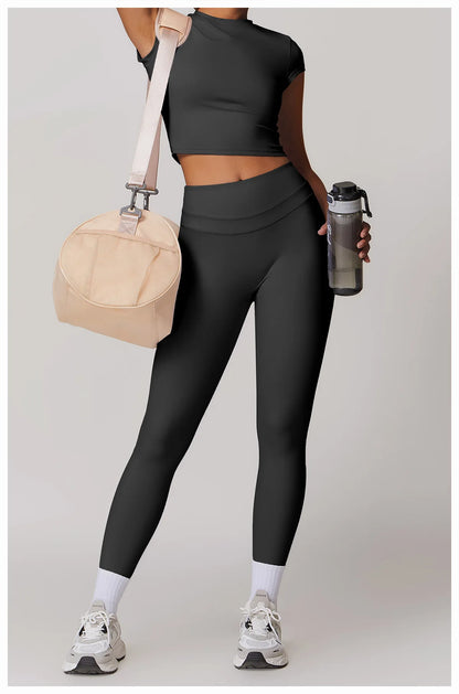 Sports T-shirt Women's Top Yoga Shirts Quick Dry Running Tops Tights Push Up Workout Gym Clothes Short Sleeve Fitness Sports Top