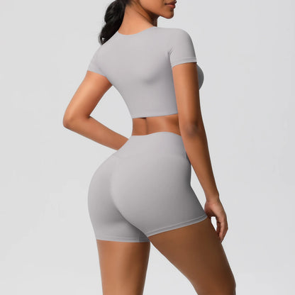 Workout Sportswear 2Pcs Piece Female Women Active Wear Sports Tank Top Women Gym Workout Leggins Booty Bum Leggins