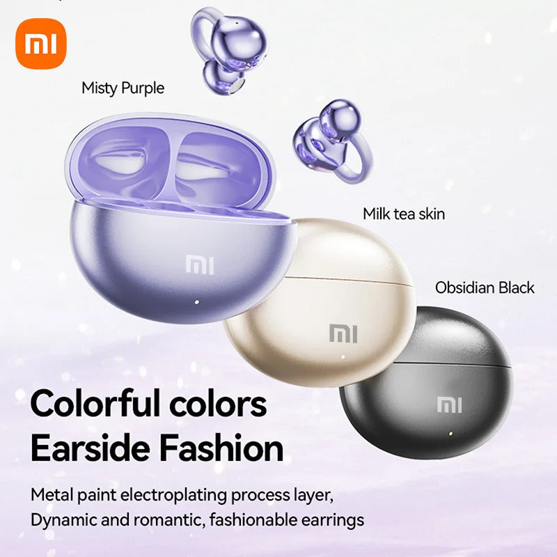 XIAOMI Mijia Wireless Earphone Open Ear M91 Ear Clip ENC Headset Bluetooth 5.4 HD Call Touch Control Headphone for Android iOS
