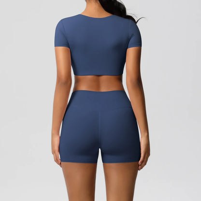 Workout Sportswear 2Pcs Piece Female Women Active Wear Sports Tank Top Women Gym Workout Leggins Booty Bum Leggins