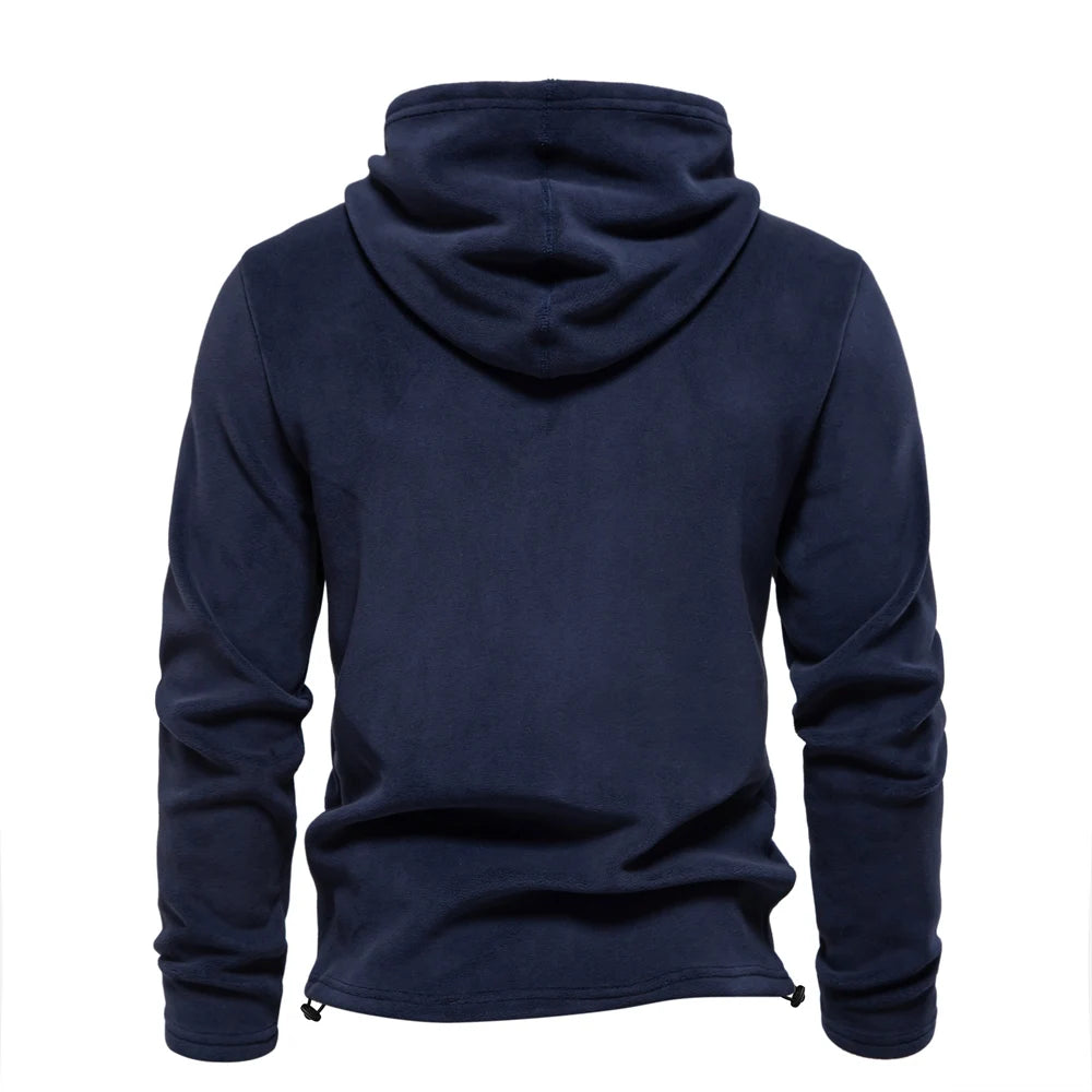 AIOPESON Brand Quality Thicken Warm Fleece Jacket for Men Zipper Neck Pullover Men's Sweatshirt Soft Shell Mens Jacket