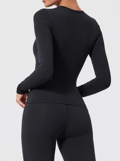 Ctenkevet Sports Long Sleeved Shirts Women Casual Outdoor Top Gym Fitness Wear T-shirt  Yoga Shirt Push Up Workout Clothes Women