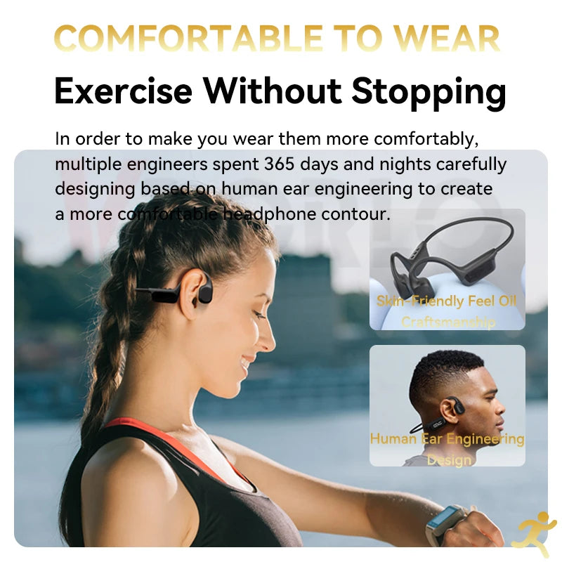 Xiaomi Mijia Bone Conduction Earphones IPX8 Waterproof Headset for Swimming Bluetooth 5.4 Wireless Sport Headphones MP3 32G RAM