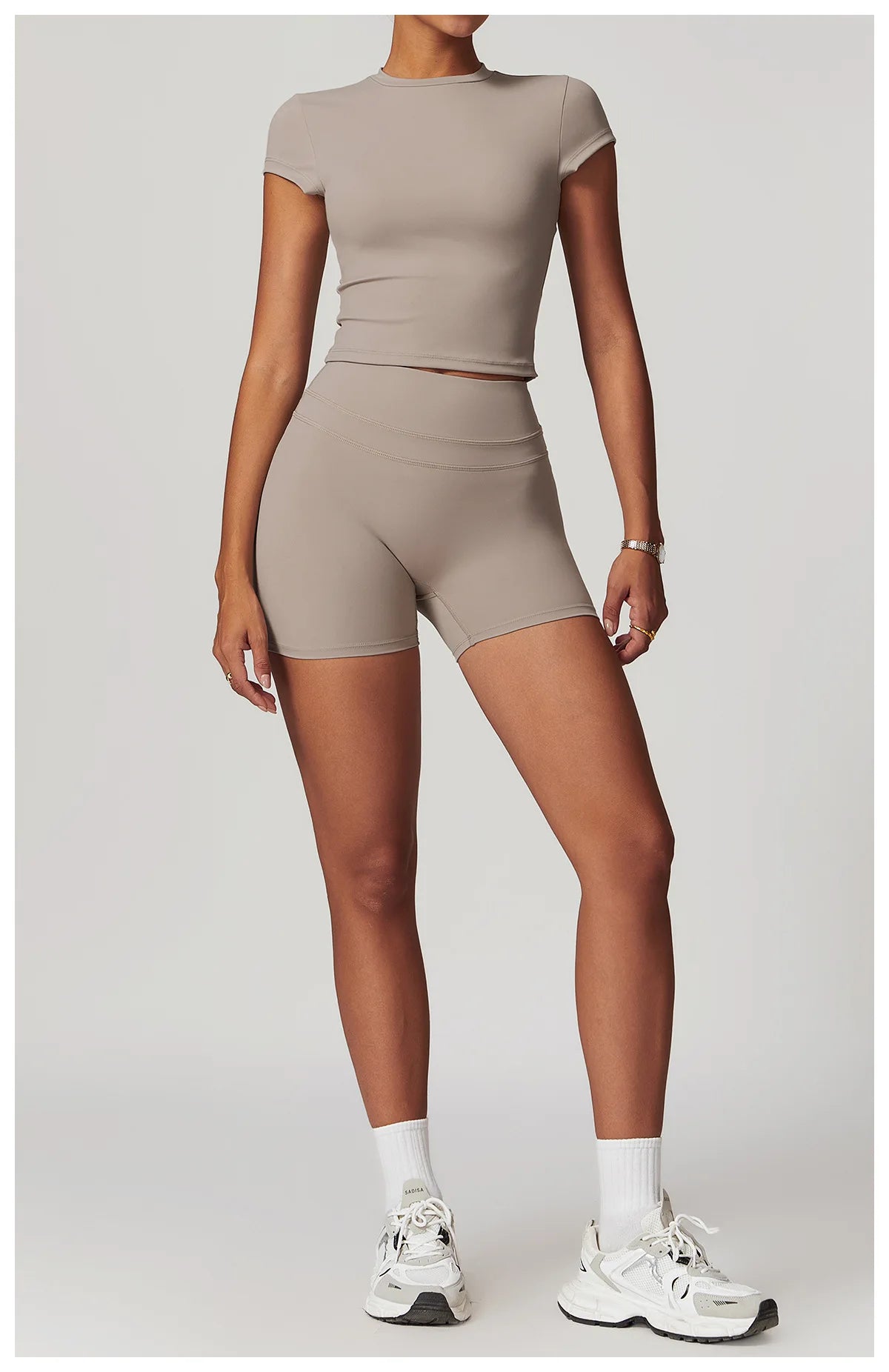 Hearuisavy Casual T-shirt Female Fitness Gym Top Yoga Clothing Sports Short-Sleeved Shirt Women Quick-Dry Workout Shirt Women