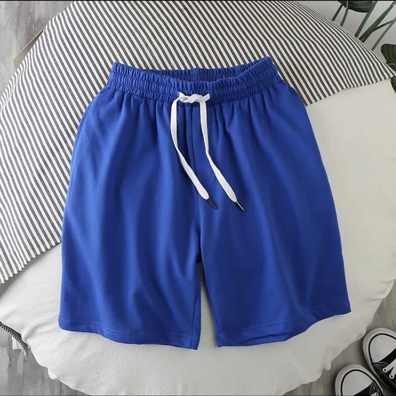 2024 New Men's Sports Shorts Fast Slow Run Breathable Quick-Dry Mesh Shorts Gym Fitnesssolid Color Polyester Casualwear