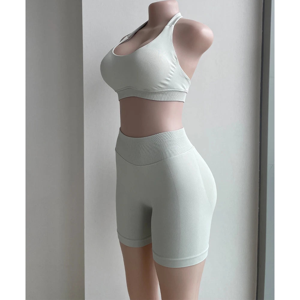 TKITK Leggings Women Seamless Sports Yoga Pants Low Ribbed Band Gym clothes Fitness Workout wear Scrunch Bum Tights