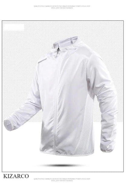 2025 Running Jacket Spring Reflective Gym Hooded Men Coat Jogging Gradient Color Sportswear Breathable Male Jackets Women