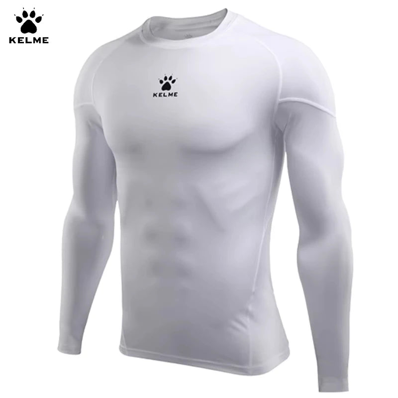 Kelme Men's Outdoor Running T-shirt Sports Tight Clothes Compression Fitness Training Fast Drying Yoga Long Sleeve