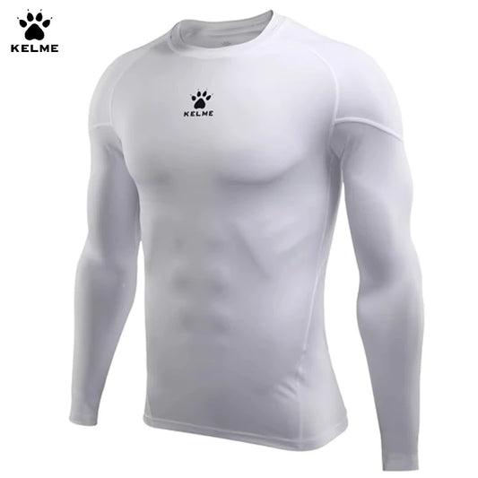 Kelme Men's Outdoor Running T-shirt Sports Tight Clothes Compression Fitness Training Fast Drying Yoga Long Sleeve