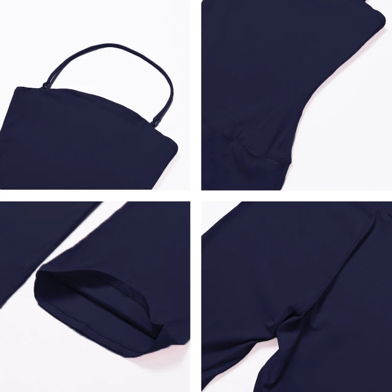 Ctenkevet Women Sleeveless Yoga Jumpsuit Female Gym Flared Overalls Neck-hanging Backless Sportswear Sport Outfit For Woman