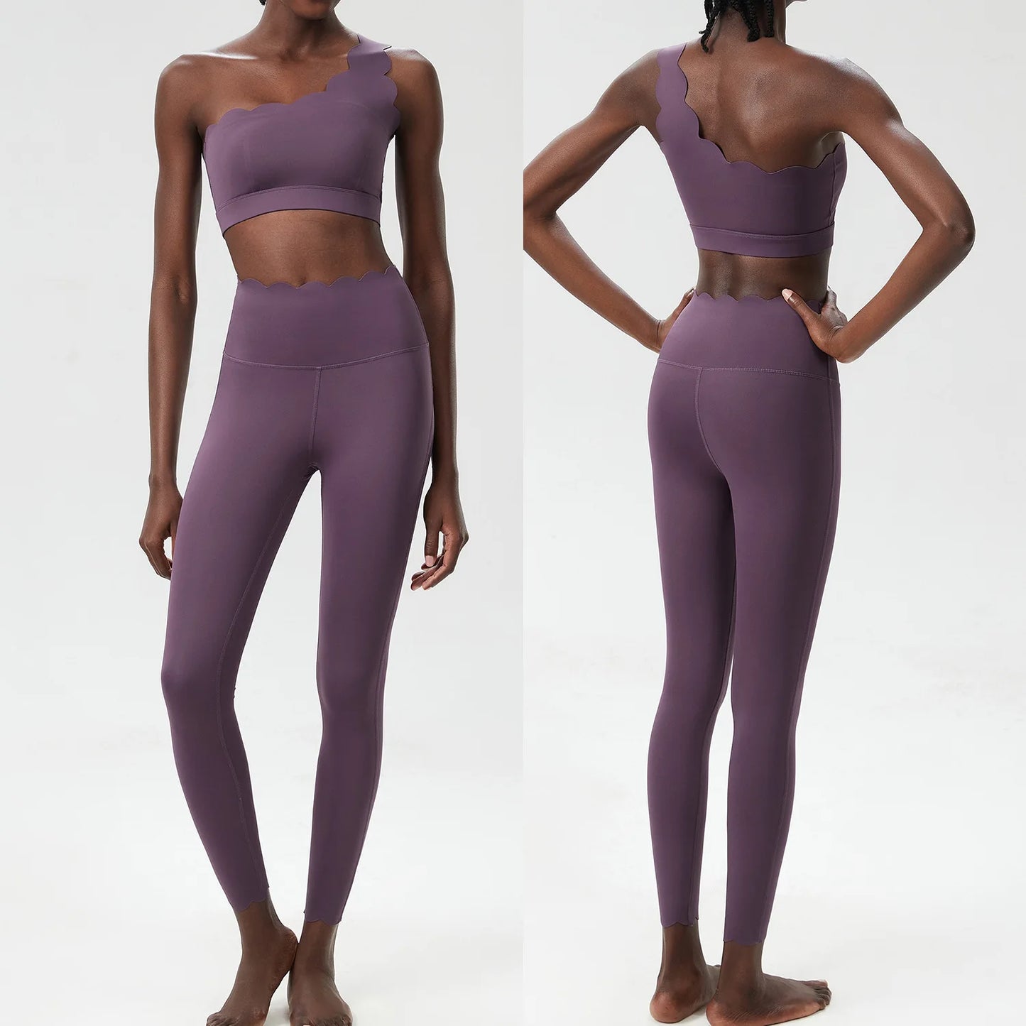 Women Two Pieces Fitness Yoga Set Buttery Soft Running Gym Suit Breathable Quick Dry Sportswear Female Strwetchy Workout Clothes