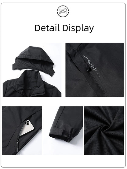 Autumn New Men's Mountaineering Jacket Windproof and Waterproof Fabric Fashion Hip Hop Design Casual Oversize Outdoors Coat