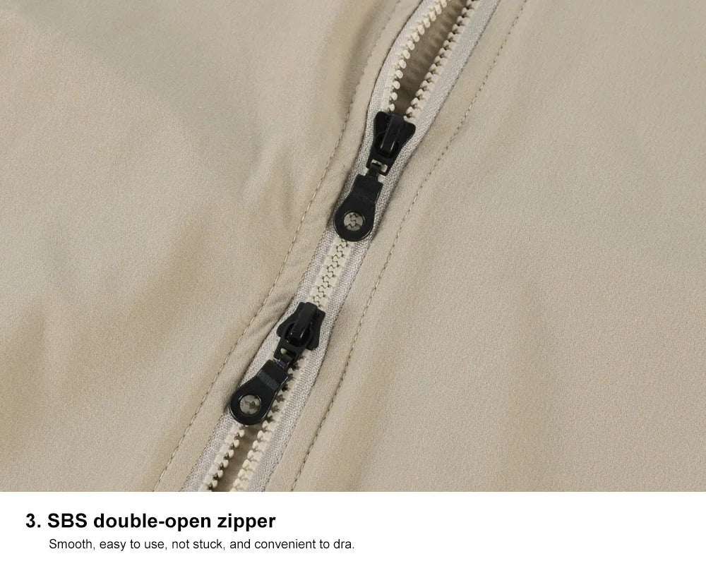 HISERWA Men Cycling Jacket Windproof Waterproof Lightweight Long Sleeve Mountain Bike Jacket Motorcycle Jacket Cycling Clothing