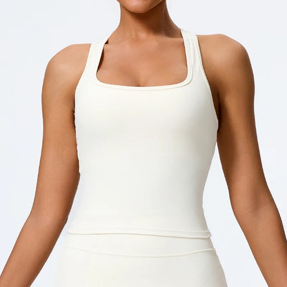 Hearuisavy Shockproof Yoga Vest Running Gym Tank Top Women Fitness Quick-Dry Workout Vest Female Sports Sleeveless Top Women