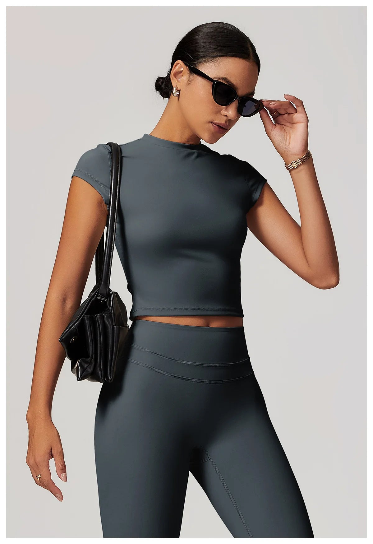 Hearuisavy Casual T-shirt Female Fitness Gym Top Yoga Clothing Sports Short-Sleeved Shirt Women Quick-Dry Workout Shirt Women