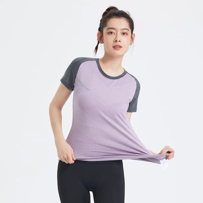 The Same Breathable Light and Quick-drying Top for Men and Women, Fitness Sportswear, Ice Silk T-shirt Stretch Short Sleeves