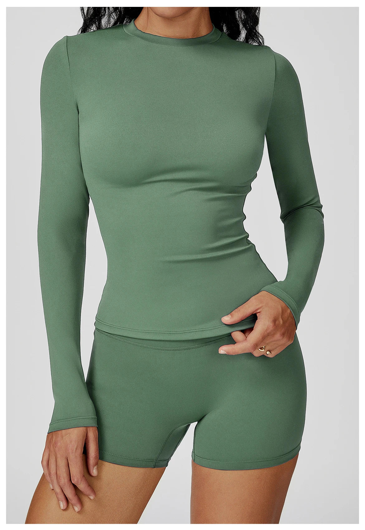 Yoga Shirts Women Long Sleeve Fitness Running Gym Clothes Workout Dry Fit Breathable Slim Fit High Elastic Sport Top Women's Top