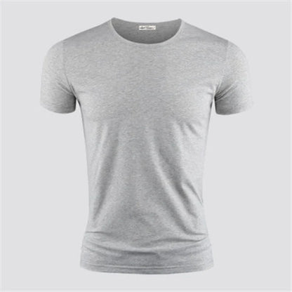 2025 Men's T Shirt Pure Color V Collar Short Sleeved Tops Tees Men T-Shirt Black Tights Man T-Shirts Fitness For Male Clothes