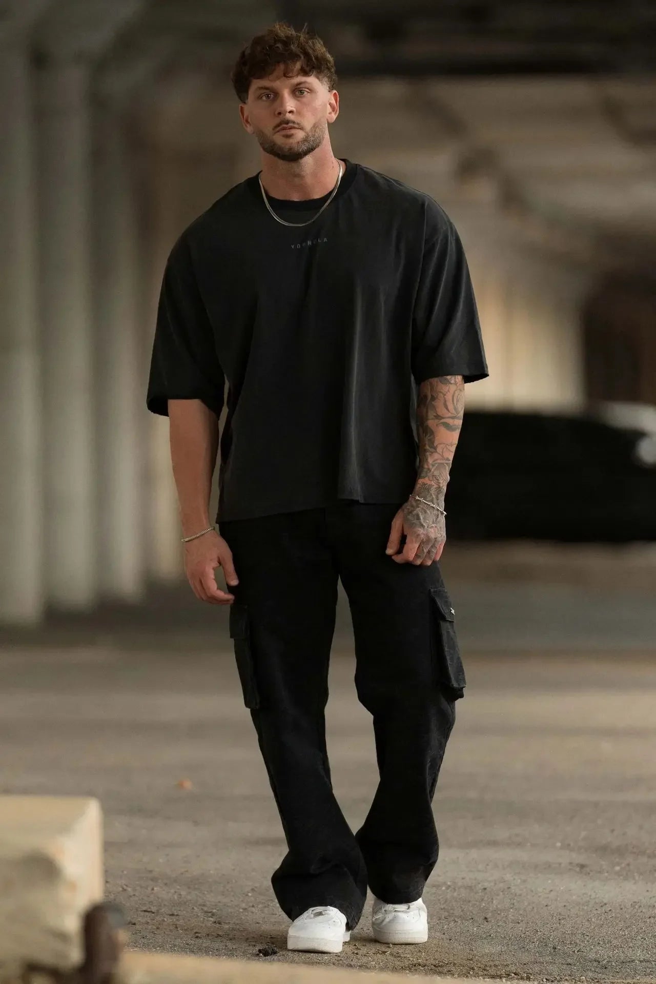 Loose Fit Men's T-Shirt American Trendy Brand Cotton Blend Short Sleeve Fitness Sporty Summer Casual Wear Dry Fast T-Shirt