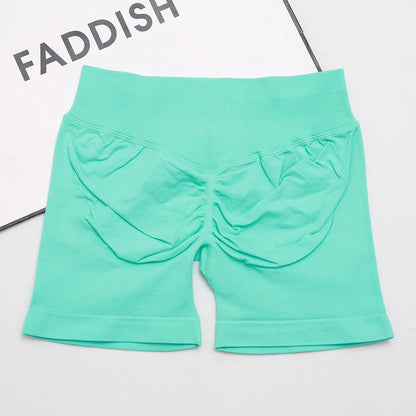 dfyoga Shorts 4.5" short gym mujer sportswear impact workout Low Ribbed Band Seamless Gym Fitness Shorts