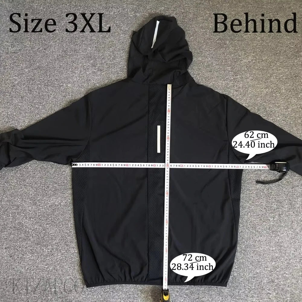 2025 Running Jacket Spring Reflective Gym Hooded Men Coat Jogging Gradient Color Sportswear Breathable Male Jackets Women