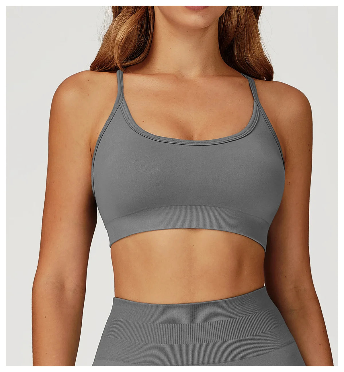 Seamless Women Yoga Bra Beautiful Back Tank Top Push Up Running Sport Bra Women Breathable Fitness Solid Color Underwea Crop Top