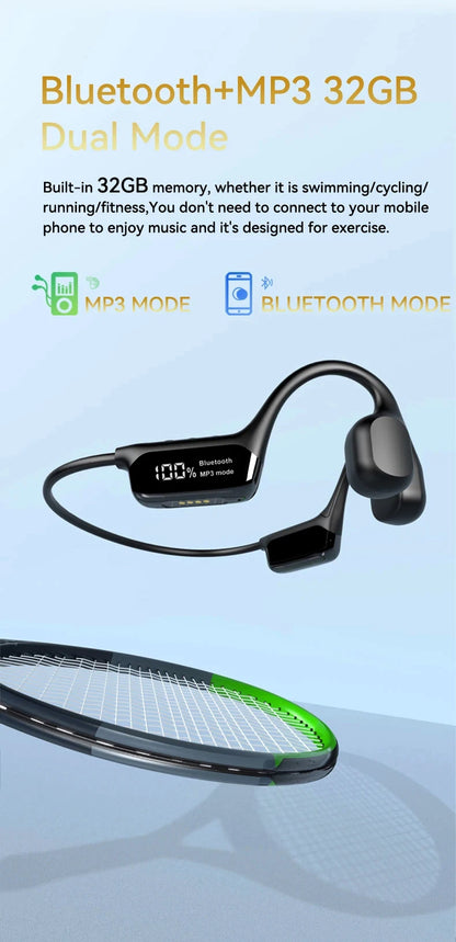 Xiaomi Mijia Bone Conduction Earphones IPX8 Waterproof Headset for Swimming Bluetooth 5.4 Wireless Sport Headphones MP3 32G RAM