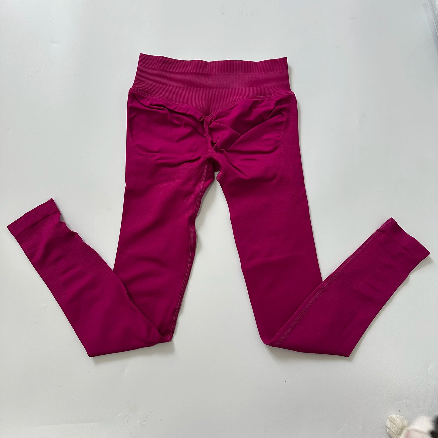 No Logo Leggings Women Low Ribbed Band Scrunch Bum Seamless Yoga Pants Gym Leggings Fitness Sweat Wicking Stretch Workout Tights