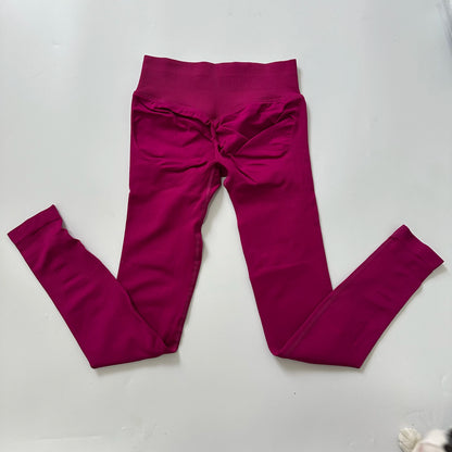 No Logo Leggings Women Low Ribbed Band Scrunch Bum Seamless Yoga Pants Gym Leggings Fitness Sweat Wicking Stretch Workout Tights