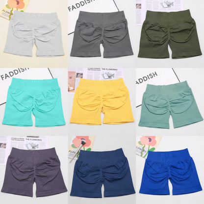 dfyoga Shorts 4.5" short gym mujer sportswear impact workout Low Ribbed Band Seamless Gym Fitness Shorts