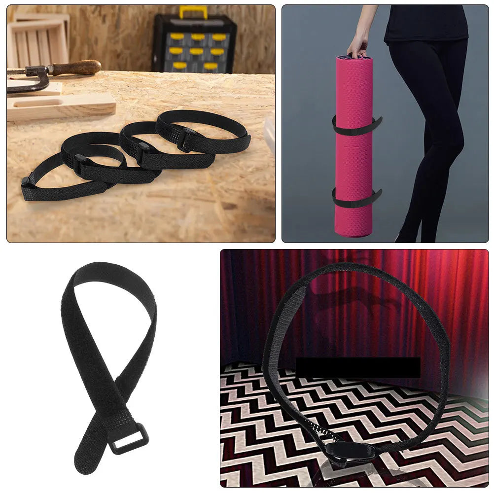 10Pcs Adjustable Yoga Mat Straps Nylon Hook Loop Fastening Bands for Portable Storage and Secure Carrying Yoga Block Carrier