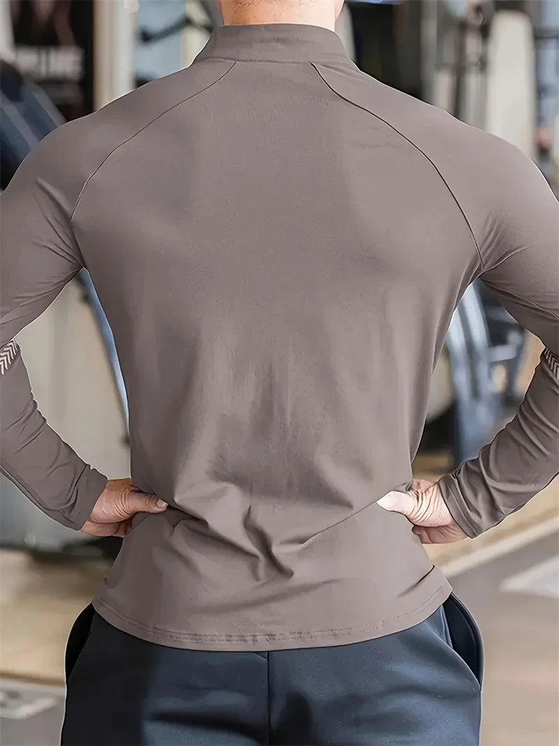 2025 Spring autumn Running Jacket Men zipper tops Fitness Tight Jacket Training Sportswear Jogging Sweatshirt Man cardigan Coat