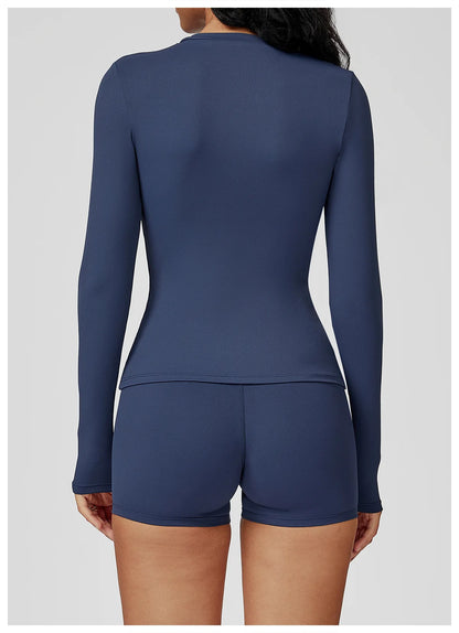 Yoga Shirts Women Long Sleeve Fitness Running Gym Clothes Workout Dry Fit Breathable Slim Fit High Elastic Sport Top Women's Top