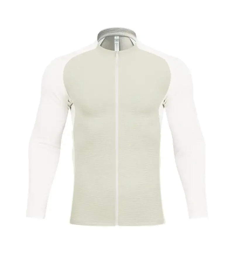 2024 New Men Sportswear Fitness Top Gym Jacket Quick-drying Breathable Slim Long-sleeved T-shirt Running Training Clothes Autumn