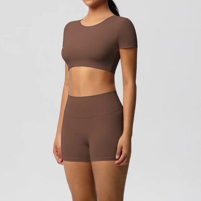 Workout Sportswear 2Pcs Piece Female Women Active Wear Sports Tank Top Women Gym Workout Leggins Booty Bum Leggins