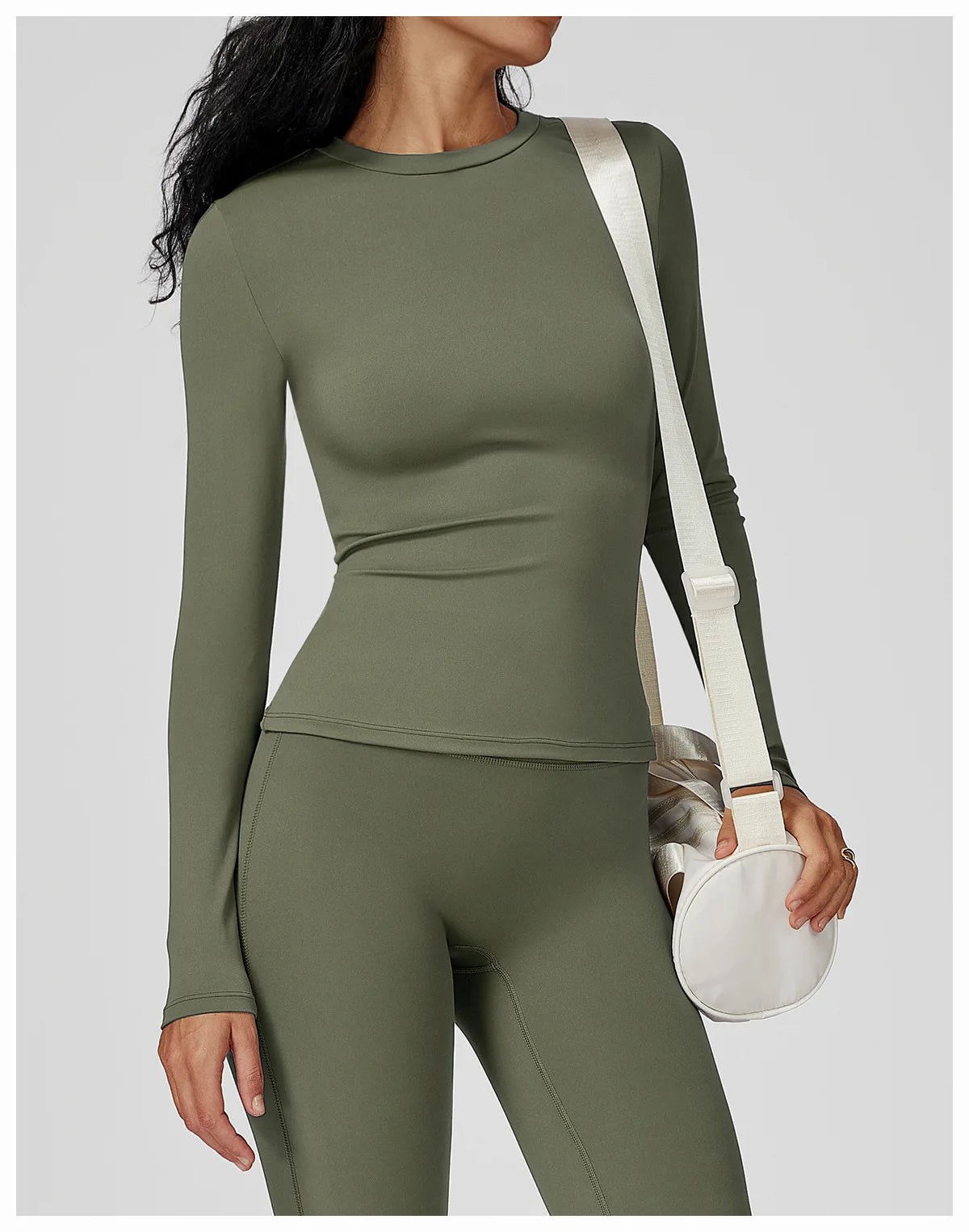 JUREN Yoga Shirts For Women Long Sleeve Fitness Running Push Up Gym Shirts Female Workout Breathable High Elastic Sports Top