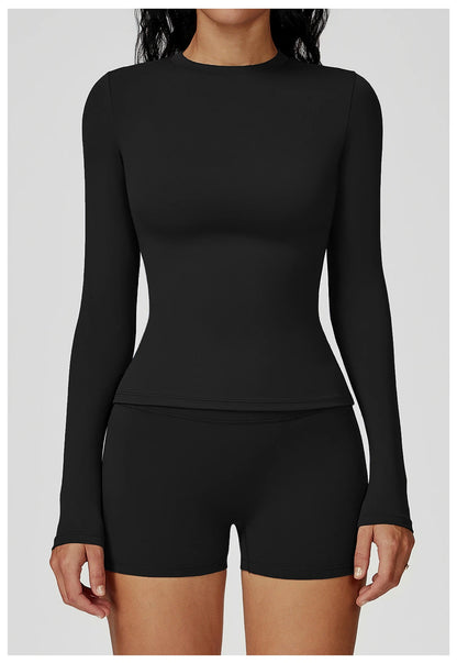 Yoga Shirts Women Long Sleeve Fitness Running Gym Clothes Workout Dry Fit Breathable Slim Fit High Elastic Sport Top Women's Top