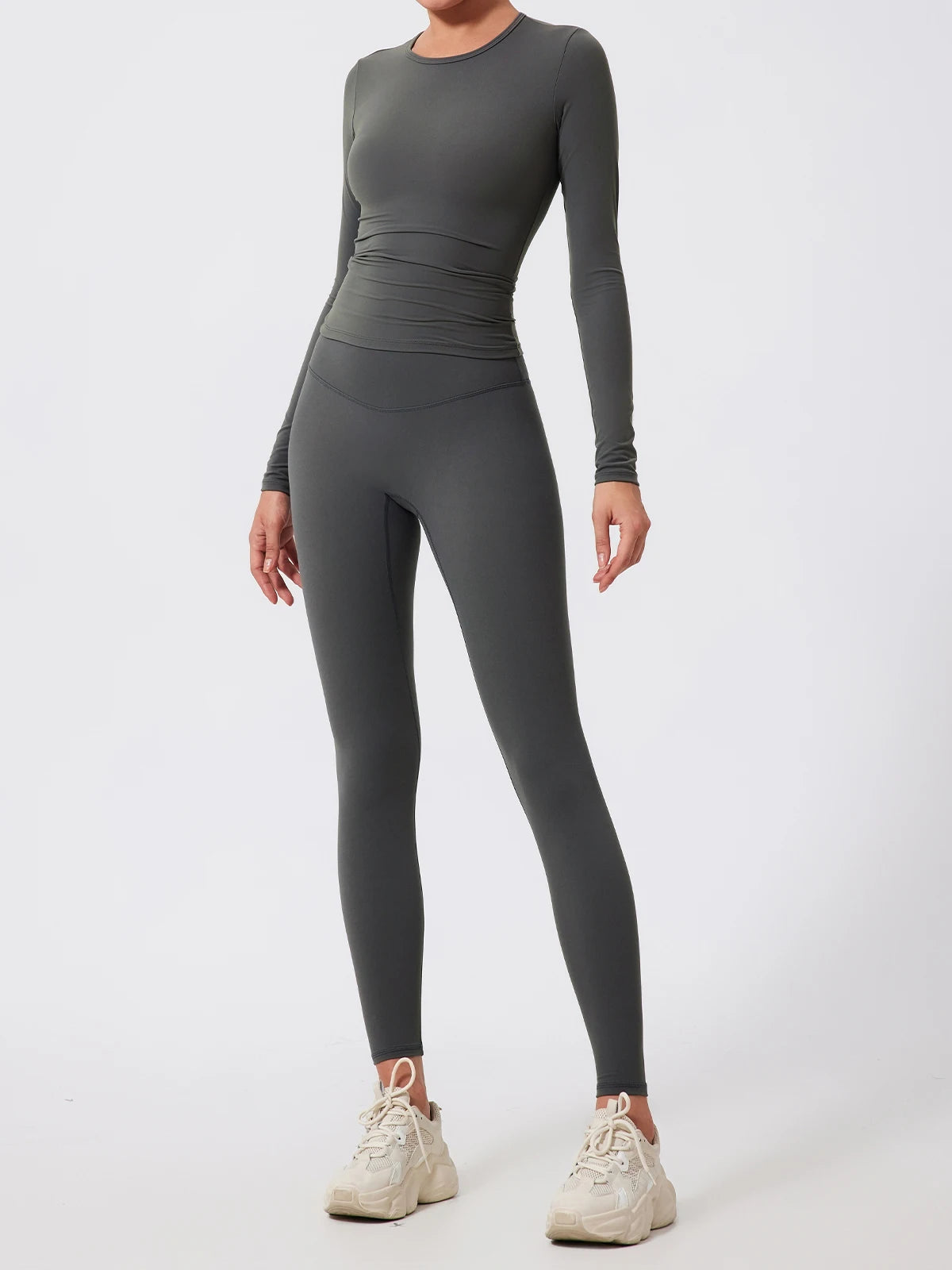 Ctenkevet Sports Long Sleeved Shirts Women Casual Outdoor Top Gym Fitness Wear T-shirt  Yoga Shirt Push Up Workout Clothes Women