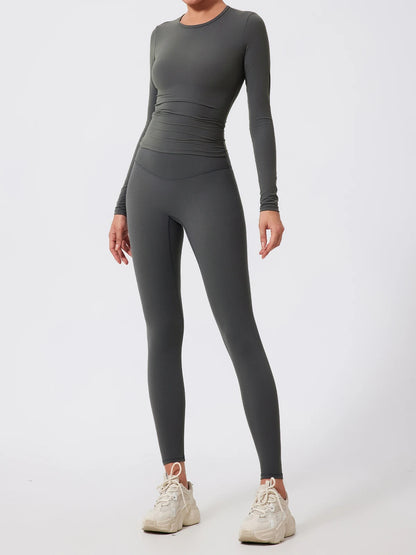 Ctenkevet Sports Long Sleeved Shirts Women Casual Outdoor Top Gym Fitness Wear T-shirt  Yoga Shirt Push Up Workout Clothes Women