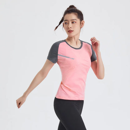 The Same Breathable Light and Quick-drying Top for Men and Women, Fitness Sportswear, Ice Silk T-shirt Stretch Short Sleeves