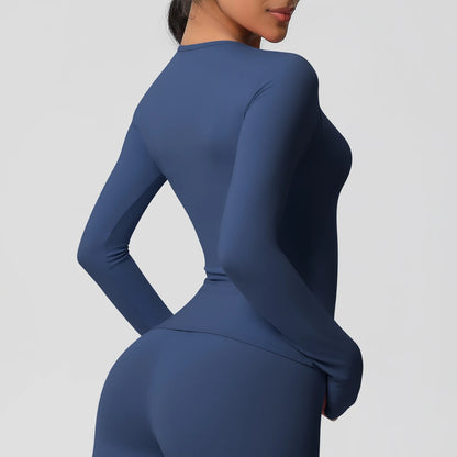 Long Sleeve Workout Top Gym Women Casual Outdoor Top  Workout Dry Fit Breathable High Elastic Sports Top Sports Long Sleeved