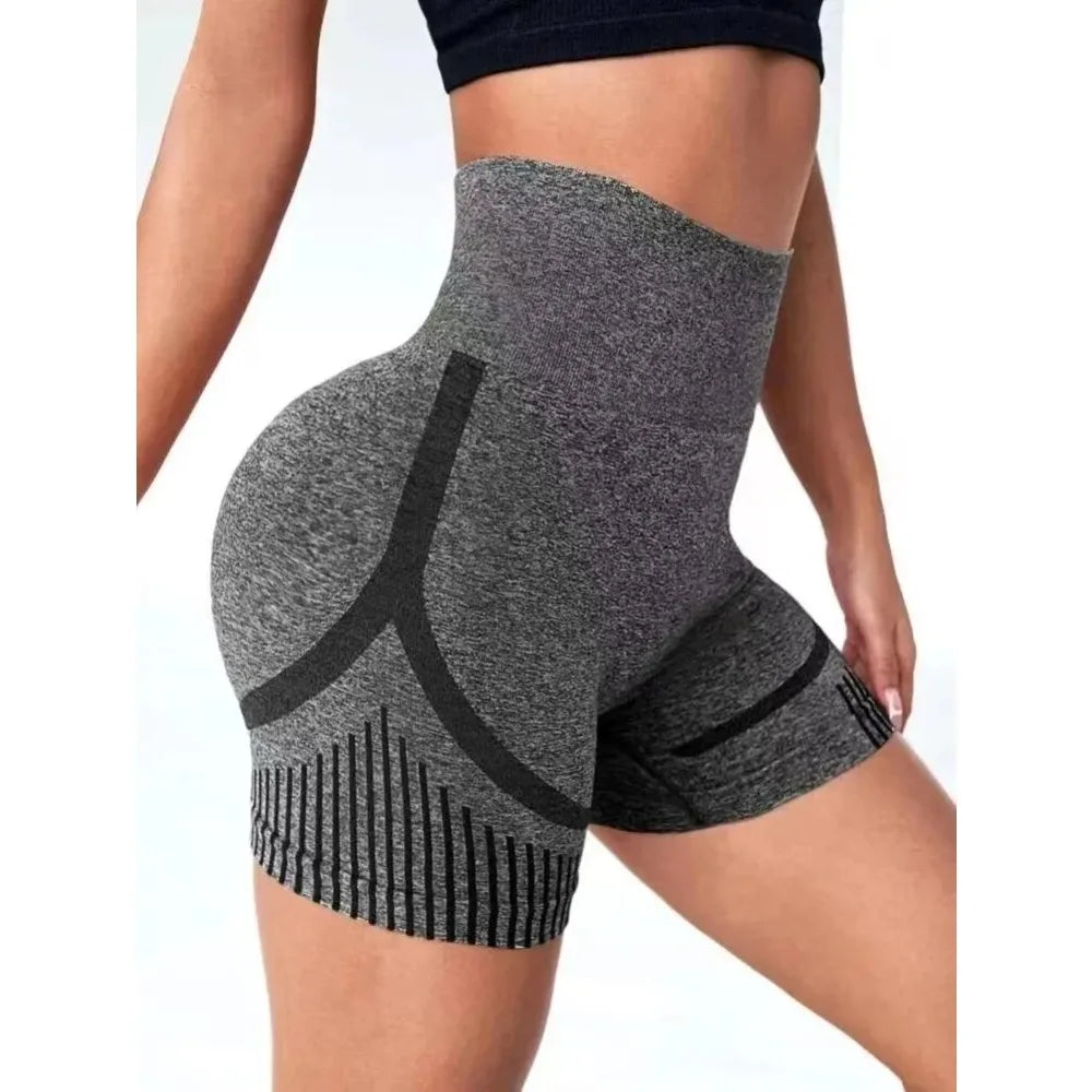 Women Yoga Shorts High Waist Workout Shorts Fitness Yoga Lift Butt Fitness Ladies Yoga Gym Running Short Pants Sportswear