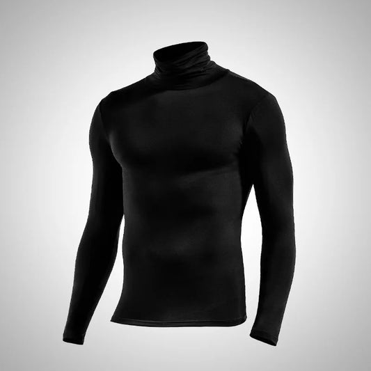 Men's thermal underwear in turtleneck lapel autumn thin Modal autumn and winter long-sleeved base shirt single slim-fit top