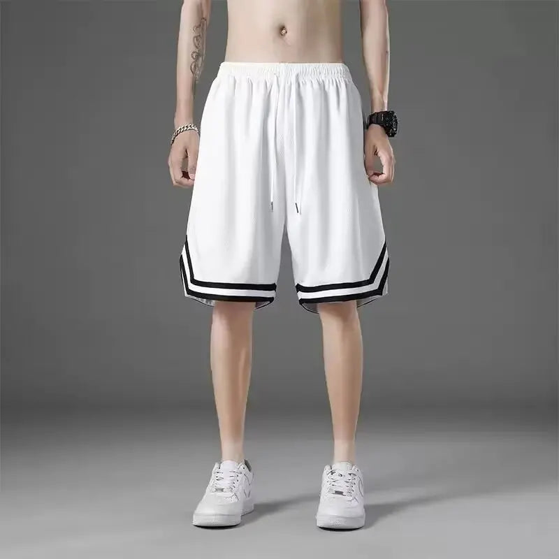1pcs Summer Men's Sport Basketball Shorts Large Size Male Mesh Quick Dry Gym Shorts Fitness Joggers Casual Breathable Short Pant