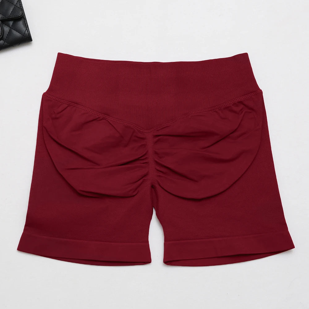 dfyoga Shorts 4.5" short gym mujer sportswear impact workout Low Ribbed Band Seamless Gym Fitness Shorts