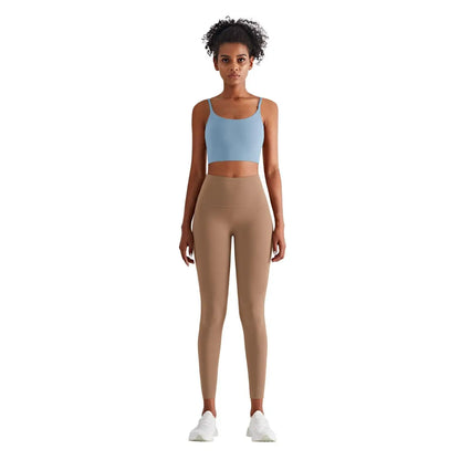 2024 New Solid Color Suspenders Yoga Fitness Naked Feel Sport Bra Gym Vest Quick Dry Breathable Running Vest Gym Wear