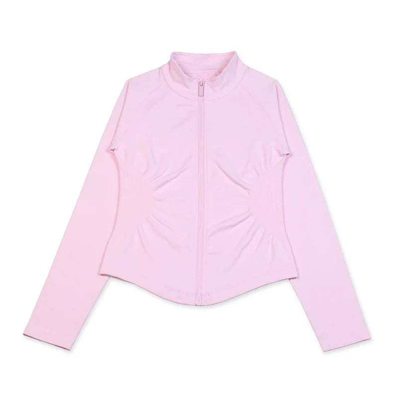 DF Dynamic Zippy Sport Jacket Coat Women Yoga Gym Workout Training Activewear Sweatshirt Tops Jogging Running Sportswear Clothes