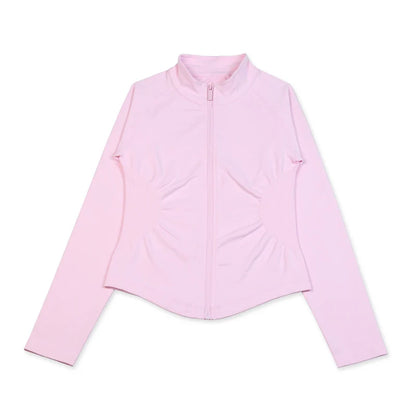 DF Dynamic Zippy Sport Jacket Coat Women Yoga Gym Workout Training Activewear Sweatshirt Tops Jogging Running Sportswear Clothes