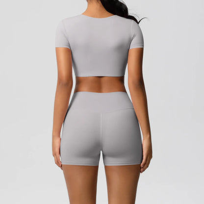 Workout Sportswear 2Pcs Piece Female Women Active Wear Sports Tank Top Women Gym Workout Leggins Booty Bum Leggins