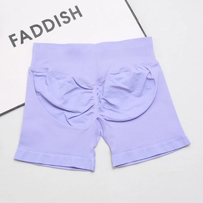 dfyoga Shorts 4.5" short gym mujer sportswear impact workout Low Ribbed Band Seamless Gym Fitness Shorts